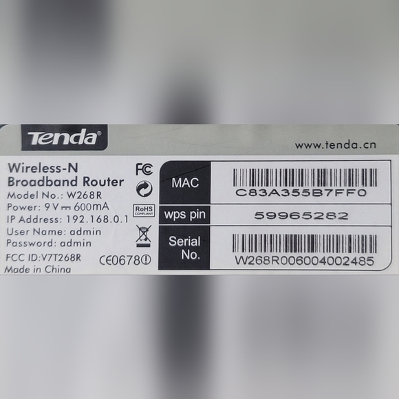 TENDA Wireless Router WHITE - Picture 3 of 6